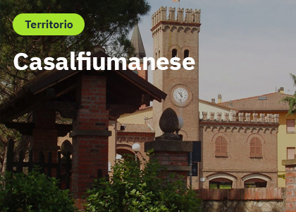 Casalfiumanese is the third municipality crossed by the Santerno cycle route